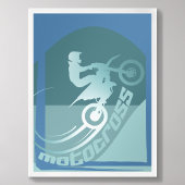 Motocross Dirtbike Moto-x Wanddekor Poster