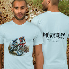 Motocross Dirtbikes Racing Text auf der Rückseite T-Shirt