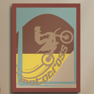 Motocross-Dirtdbike-Moto-X-Wanddekoration  Poster