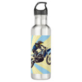 Motocross Edelstahlflasche (Vorderseite)