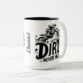Motocross - Ein wenig Dreck verletzt nie Zweifarbige Tasse (VorderseiteRechts)