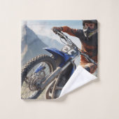 Motocross Energie!! Badhandtuch Set (Waschlappen)