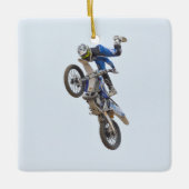 Motocross-Extrem-Tricks Keramikornament (Vorderseite)