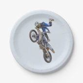 Motocross-Extrem-Tricks Pappteller (Vorderseite)