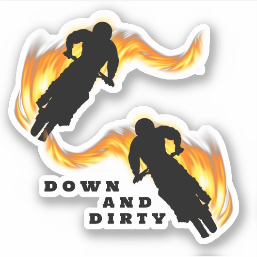 Motocross Extreme Biking Aufkleber (Vorderseite)