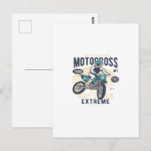 Motocross Extreme Dirt Track Postkarte (Vorne/Hinten)