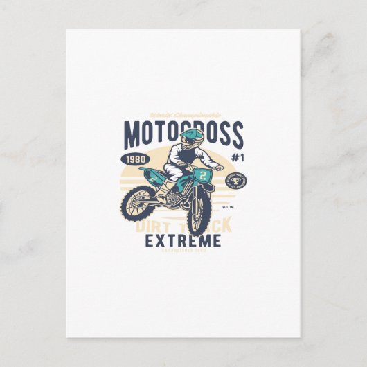 Motocross Extreme Dirt Track Postkarte (Vorderseite)