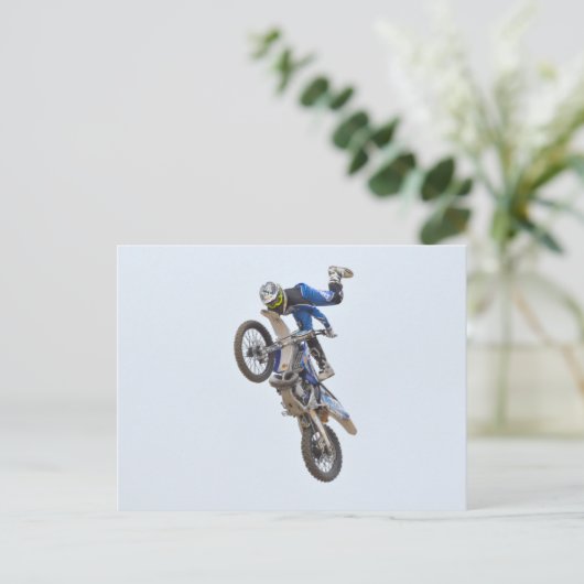 Motocross Extreme Tricks Postkarte (Stehend Vorderseite)