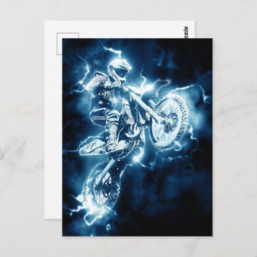 Motocross Extremsport Postkarte (Vorne/Hinten)