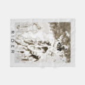 Motocross-Fahrer Fleecedecke (Vorderseite (Horizontal))