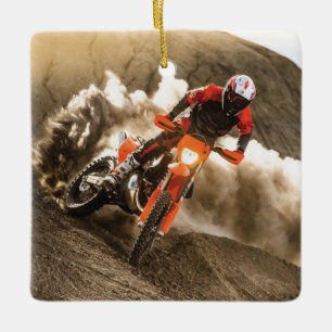 Motocross Fahrer Keramikornament