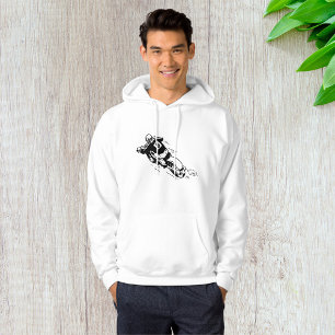 Motocross-Fahrer Nummer 8 Retro-Dirt-Bike Hoodie