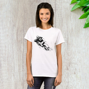 Motocross-Fahrer Nummer 8 Retro-Dirt-Bike T-Shirt