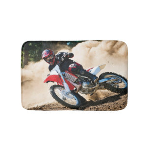 Motocross-Fahrer-Wurfkissen Badematte