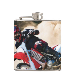 Motocross-Fahrer-Wurfkissen Flachmann