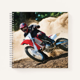 Motocross-Fahrer-Wurfkissen Notizblock