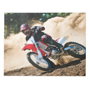Motocross-Fahrer-Wurfkissen Notizblock