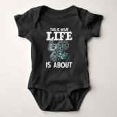 Motocross Familie Vater Son Dirt Bike Baby Strampler (Vorderseite)