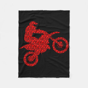 Motocross-Fans Valentinsherzen Liebe Dirt Bike S Fleecedecke