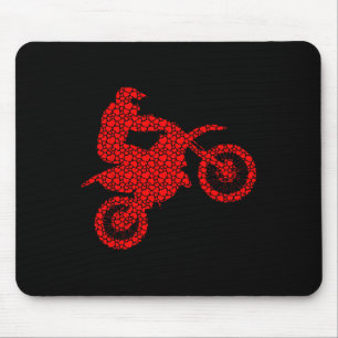 Motocross-Fans Valentinstag Herzen Liebe Dirt Bike Mousepad