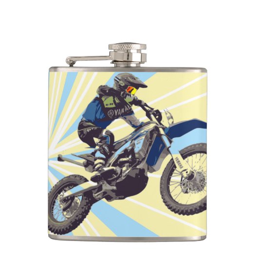 Motocross Flachmann (Vorderseite)