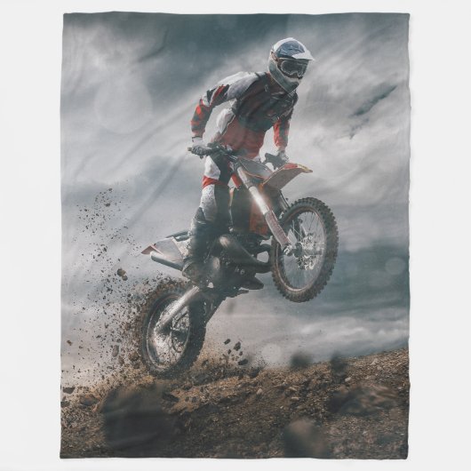 Motocross Fleecedecke (Vorderseite)