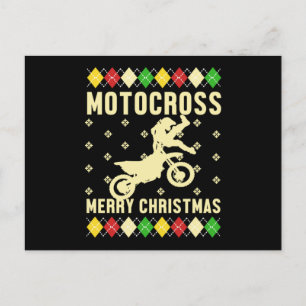 Motocross Frohe Weihnachten Ugly Xmas Motorrad Gif Postkarte