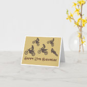 Motocross Geburtstagskarte - 10 Karte (Gelbe Blume)