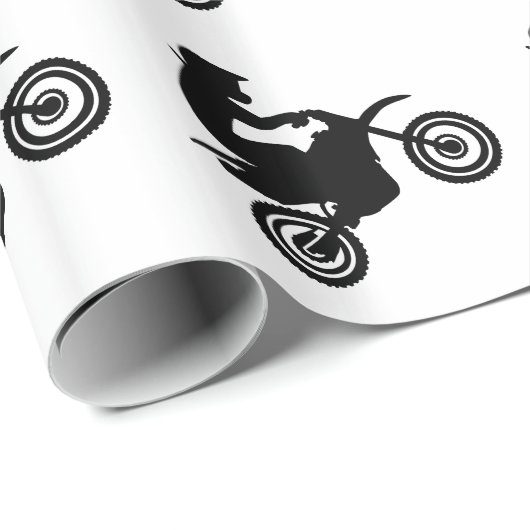 Motocross Geschenkpapier (Rolleneckpunkt)