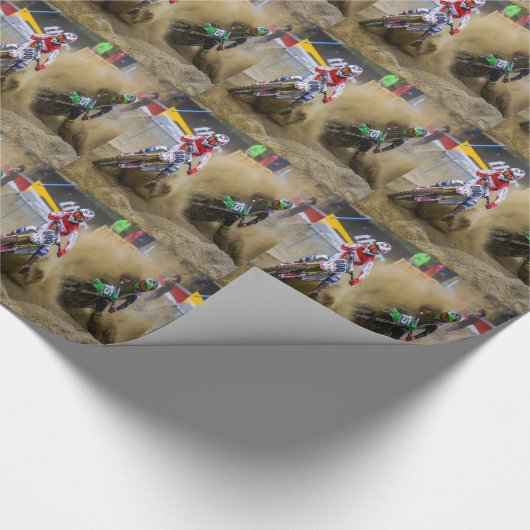 Motocross Geschenkpapier (Ecke)