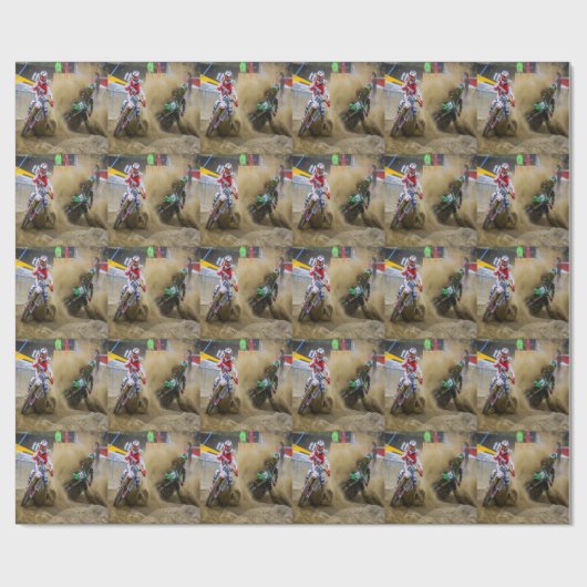 Motocross Geschenkpapier (Flach)