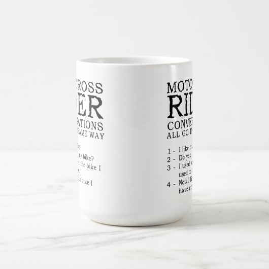 Motocross-Gesprächs-lustige Schmutz-Fahrrad-Tasse Kaffeetasse (Mittel)