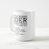 Motocross-Gesprächs-lustige Schmutz-Fahrrad-Tasse Kaffeetasse (Vorderseite Links)