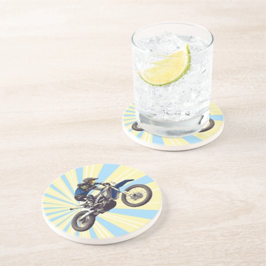 Motocross Getränkeuntersetzer (Seite)