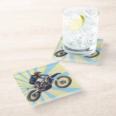 Motocross Glasuntersetzer (Schrägansicht)