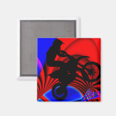Motocross Going Loopy Magnet (Vorderseite/Rückseite)