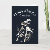 Motocross Grandson Birthday Sport Motorrad Rennen Karte (Vorderseite)