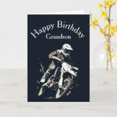 Motocross Grandson Birthday Sport Motorrad Rennen Karte (Gelbe Blume)