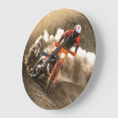Motocross Große Wanduhr (Winkel)