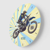 Motocross Große Wanduhr (Winkel)