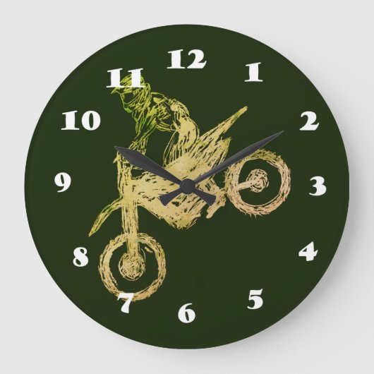 Motocross Große Wanduhr (Vorderseite)