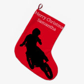 Motocross Großer Weihnachtsstrumpf (Vorderansicht (hängend))