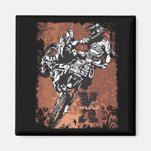 Motocross Grunge Magnet (Vorne)