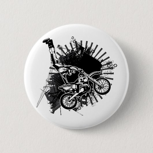 Motocross-Grunge-Sprung Button (Vorderseite)