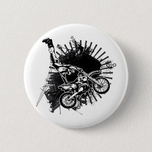Motocross-Grunge-Sprung Button