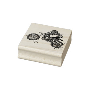 Motocross Gummistempel