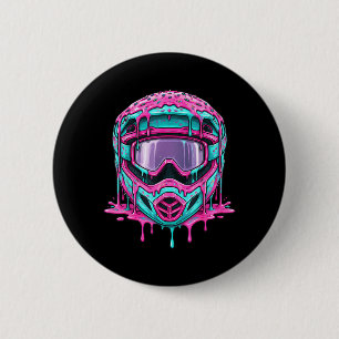 Motocross-Helm Drip-Melt-Grafik Dirt Bike Button
