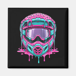 Motocross-Helm Drip-Melt-Grafik Dirt-Bike Magnet