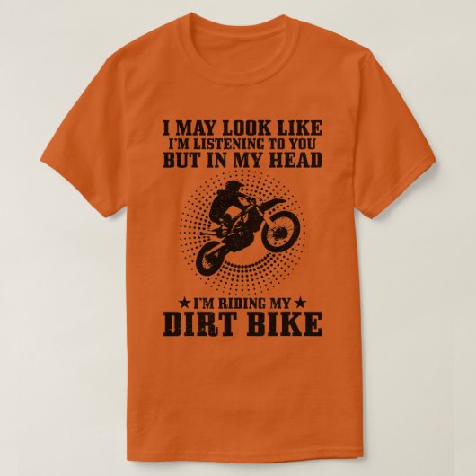 Motocross Ich mag aussehen, als höre ich MX Funny T-Shirt (Design vorne)