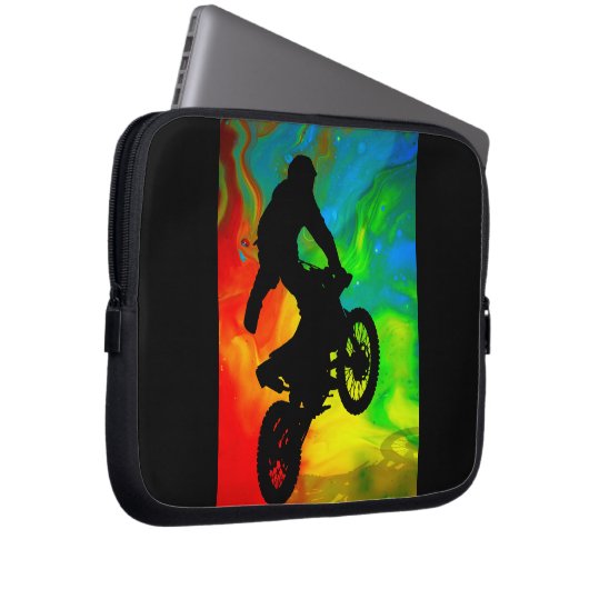 Motocross in einem Solareinschmelzen Laptopschutzhülle (Vorne Rechts)